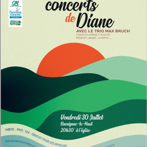 Les concerts de Diane Trio Max Bruch Festiv'Arts en Xaintrie